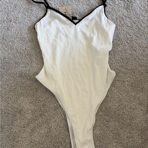 SHEIN Black and White Bodysuit Top